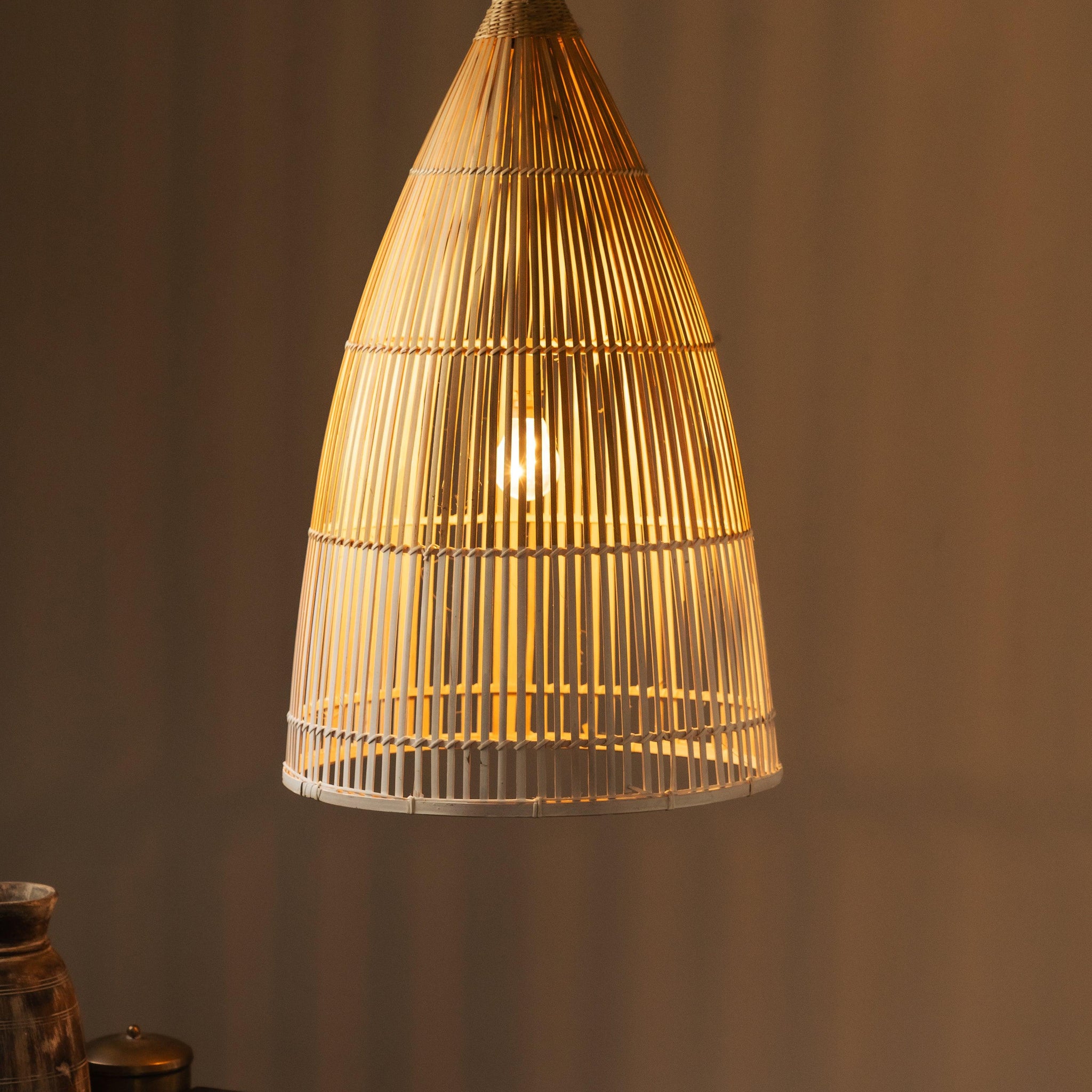 Cup Shape Bamboo Hanging Lampshade - TESU