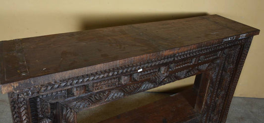 Dark Brown Carved Console Table - TESU