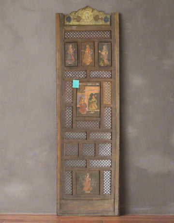 This one-of-a-kind piece is not just a decorative panel—it is a narrative frozen in wood, a tribute to the grandeur of India’s royal past.
