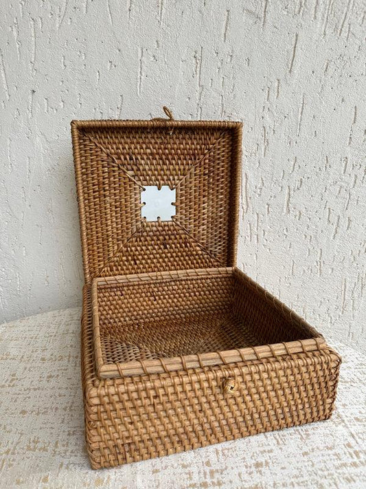 Designer Rattan Square Storage Box - TESU