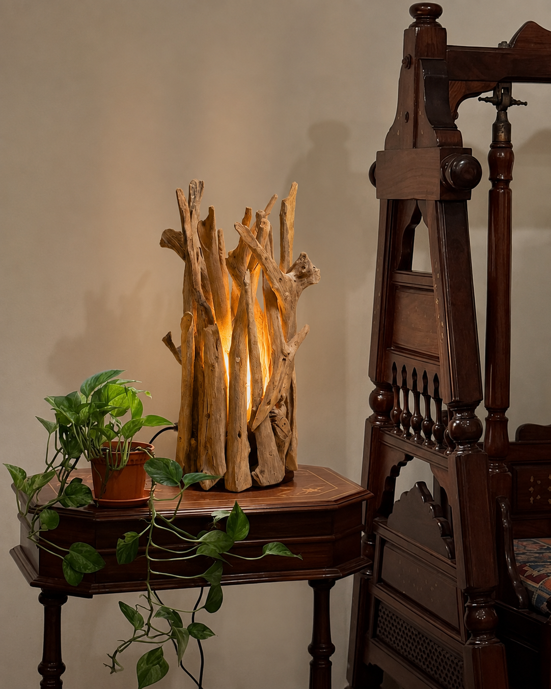 This sustainable, eco-friendly lamp is both functional and aesthetically pleasing.