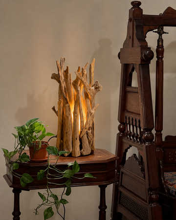 This sustainable, eco-friendly lamp is both functional and aesthetically pleasing.
