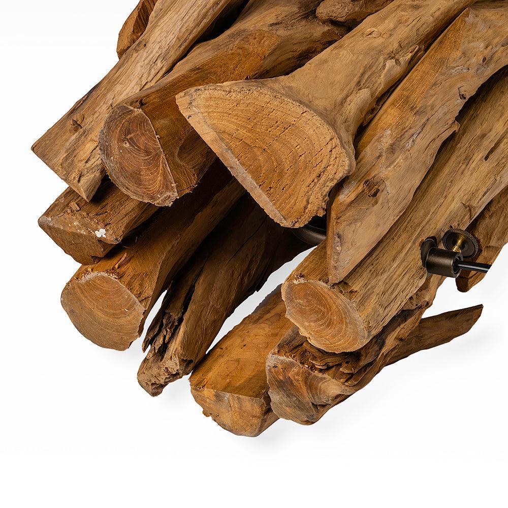 Illuminate your space with the natural beauty of the Drift Wood Glow expertly handcrafted from premium Teak Root/Wood.