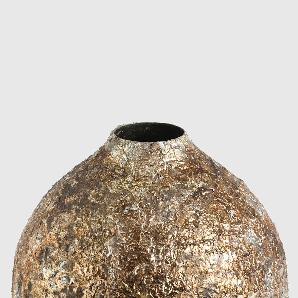 this vase effortlessly combines industrial strength with refined luxury.