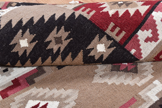 Flatweave Handmade Geometric Weave Caucasian Rugs - TESU