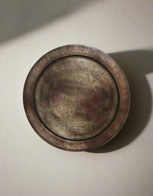 Floral Heritage Brass Plate - TESU