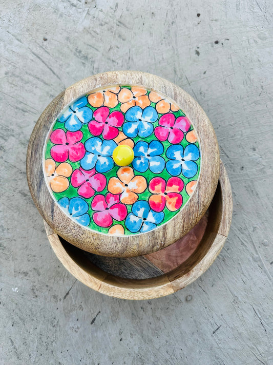 Floral Handpainted Roti Box - TESU