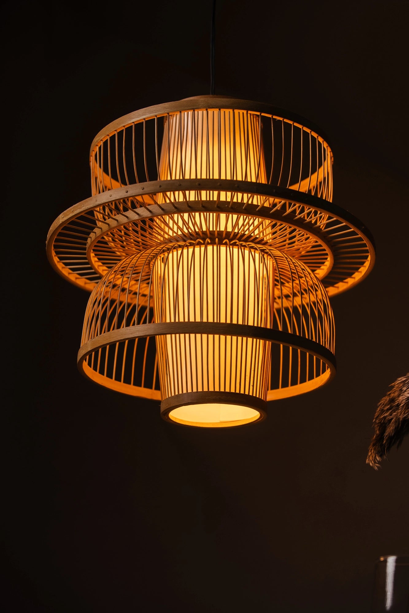 Fountain Bamboo Lampshade with light diffuser - TESU