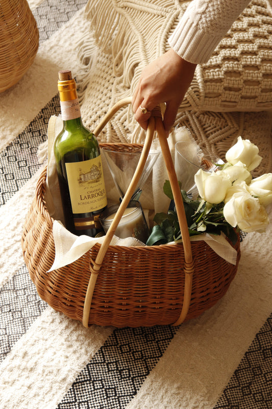 Rattan Storage Basket With Handle - TESU
