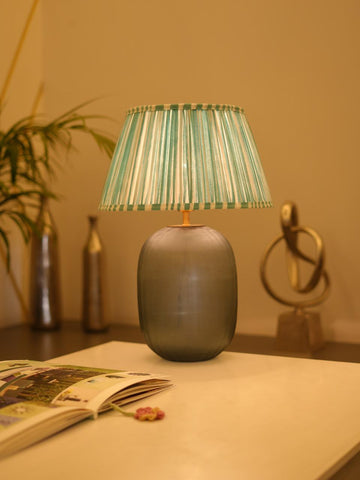 Green Fabric Table Lampshade - TESU