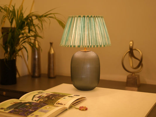 Green Fabric Table Lampshade - TESU