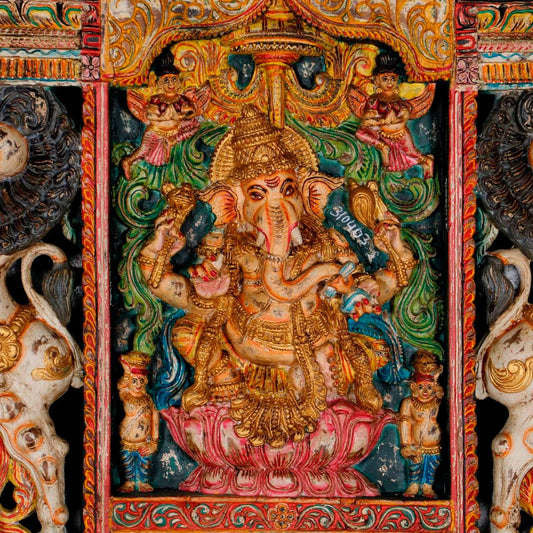 Ganesh Blessings Vintage Panel - TESU