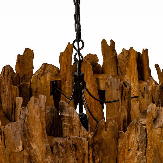 Rustic Wooden Chandelier Lamp - TESU