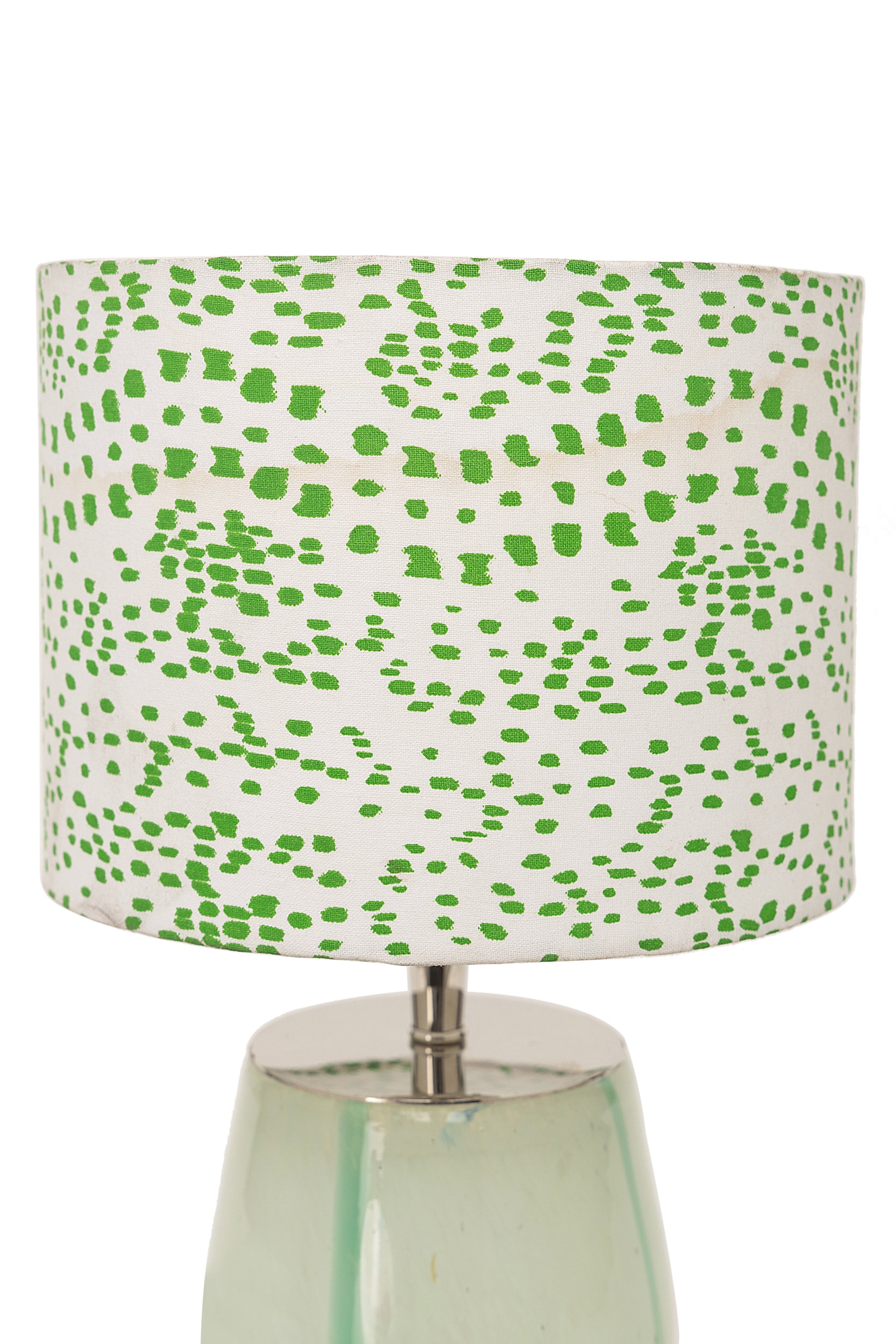 Green & White Glass Table Lamp - TESU