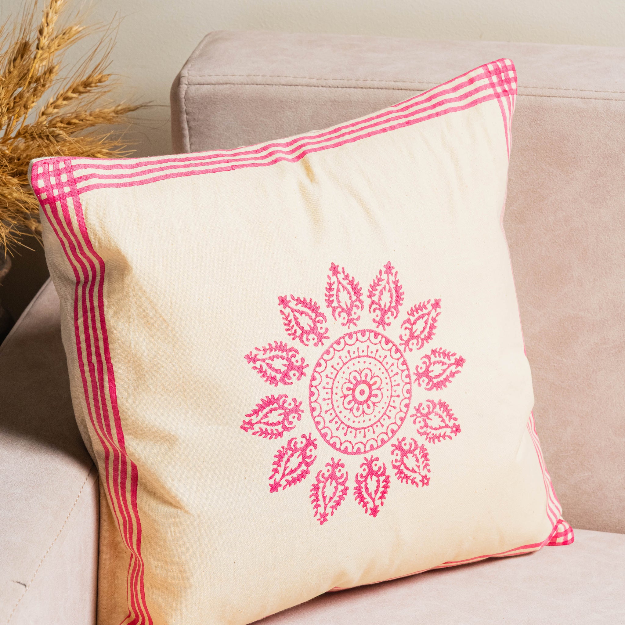 Gulaabkari Floral Bagh Cushion Cover