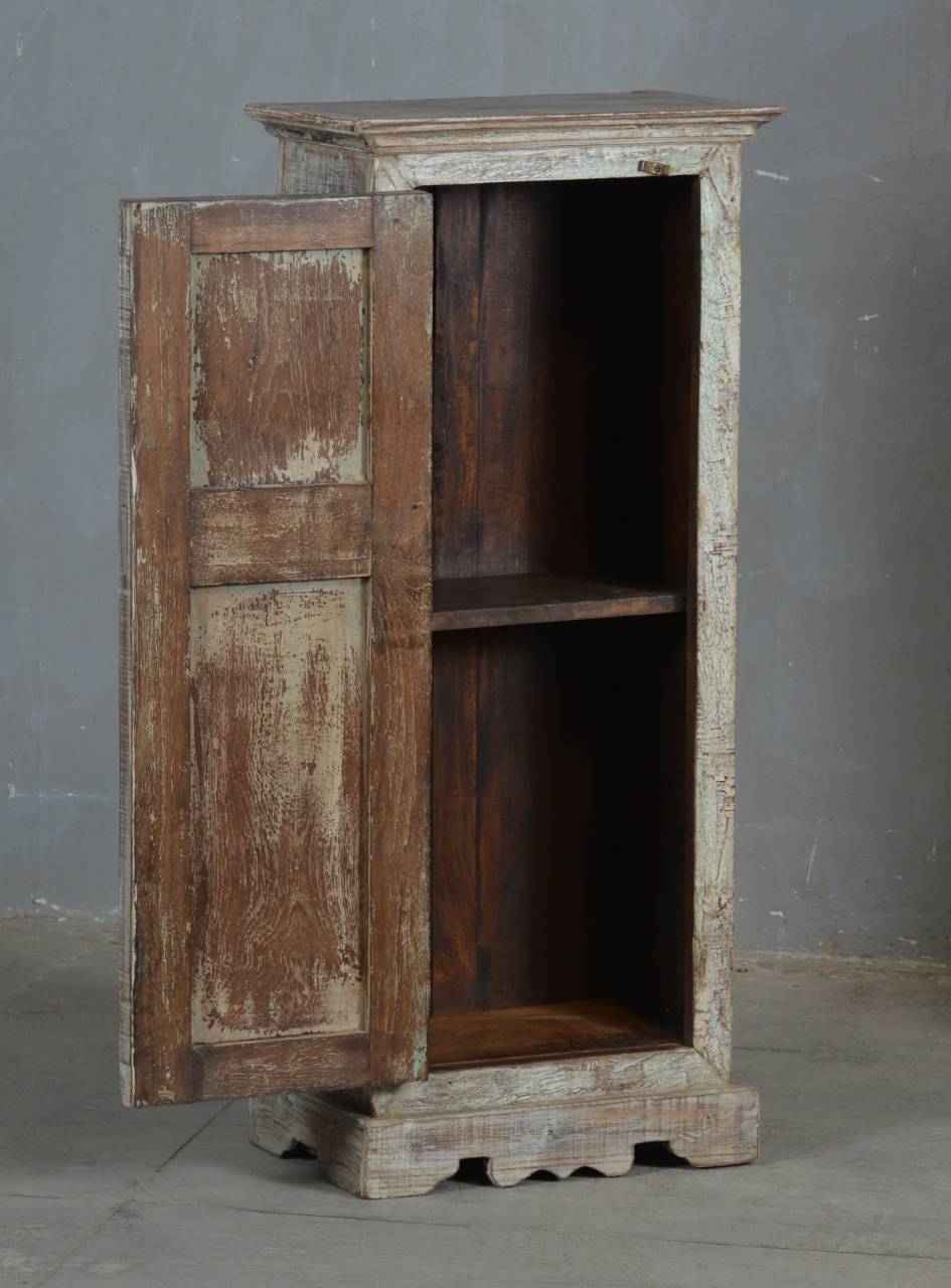 Handcarved Door Bedside Cabinet - TESU