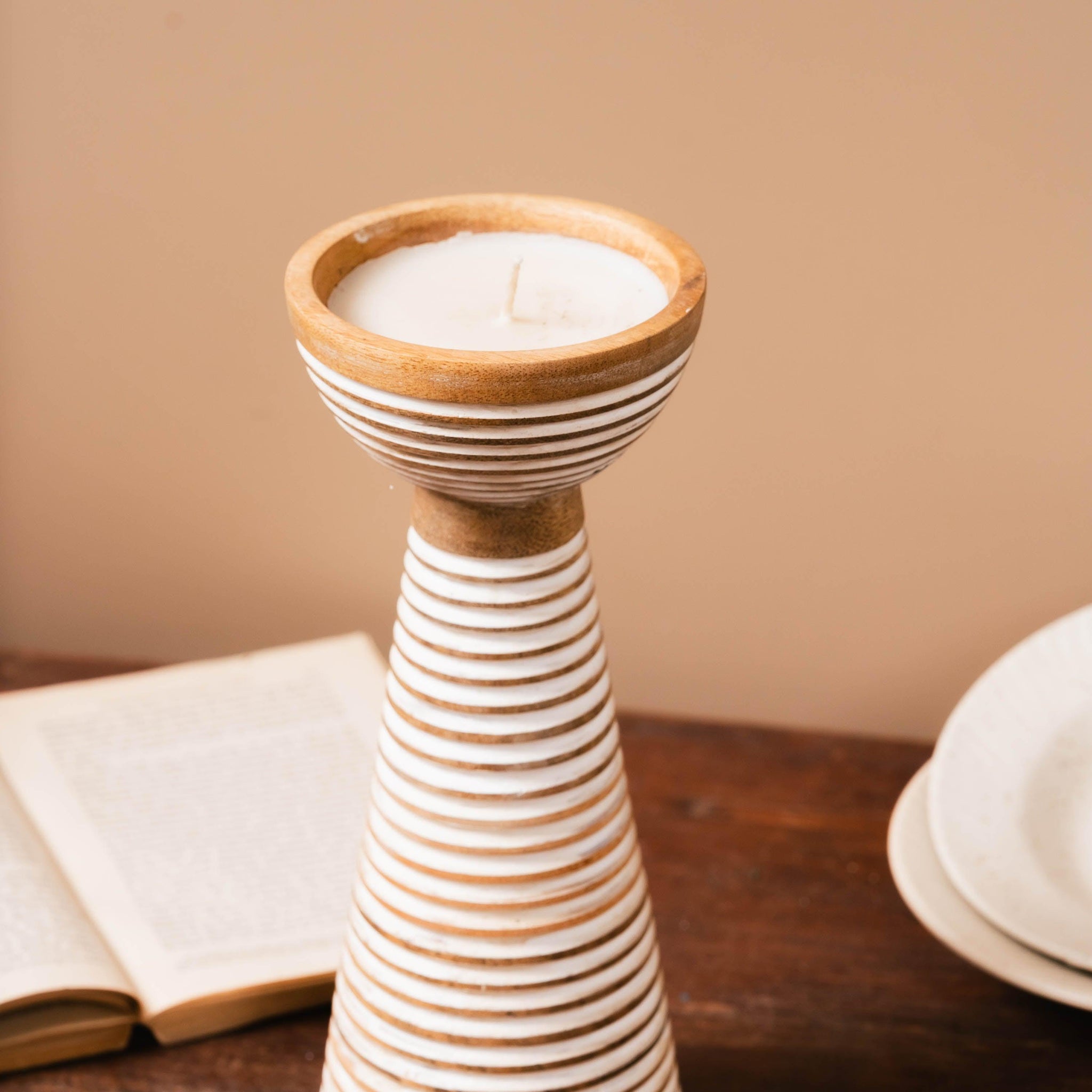 Hand carved Scented Wooden Candle - TESU