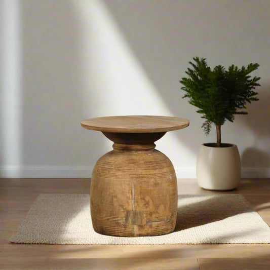 Handcrafted Wooden Side Table - TESU