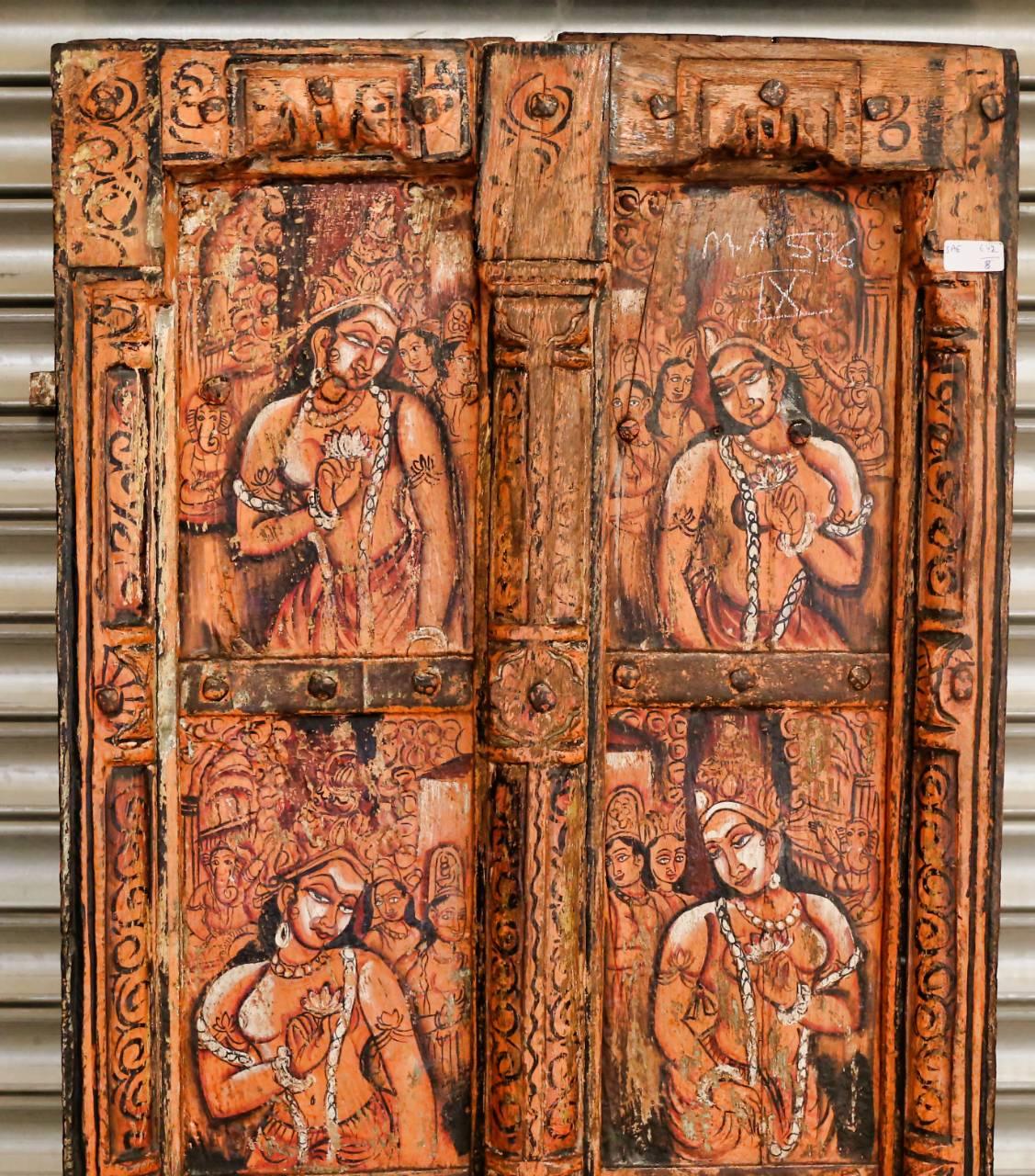 Heritage Hand Painted Teak Door - TESU