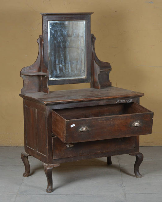 Heritage Vanity Dresser featuring a timeless handcrafted design with elegant detailing, spacious storage drawers, and a refined natural finish, ideal for sophisticated bedroom interiors.