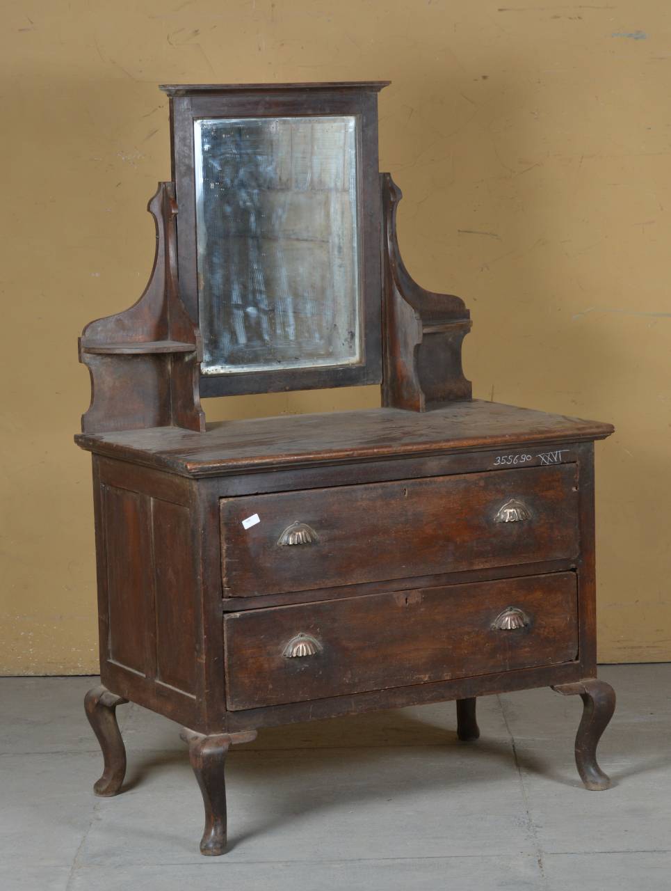 Heritage Vanity Dresser featuring a timeless handcrafted design with elegant detailing, spacious storage drawers, and a refined natural finish, ideal for sophisticated bedroom interiors.