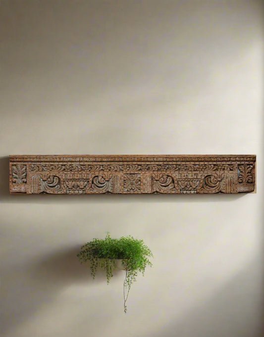 Intricately Carved Wooden Panel - TESU