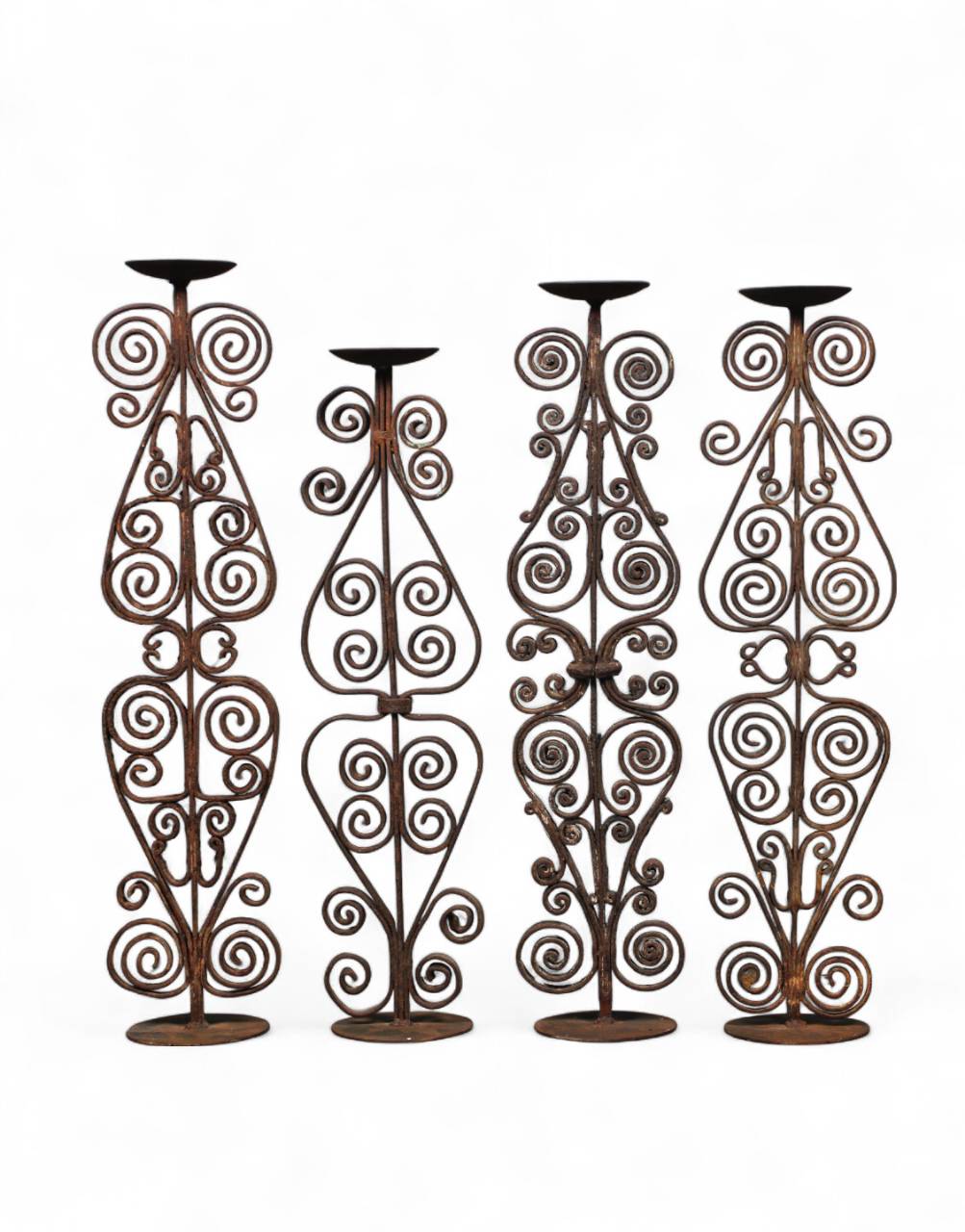  Made from durable wrought iron, this versatile piece blends rustic elegance with functional design. 