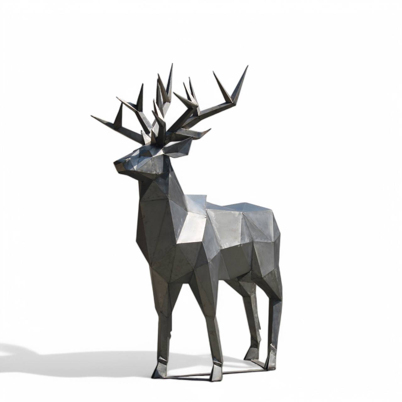 Crafted with precision, this iron deer sculpture is a true masterpiece that blends modern artistry with timeless grace. Its geometric design reflects contemporary sophistication, while its strong metallic build symbolizes endurance and resilience.