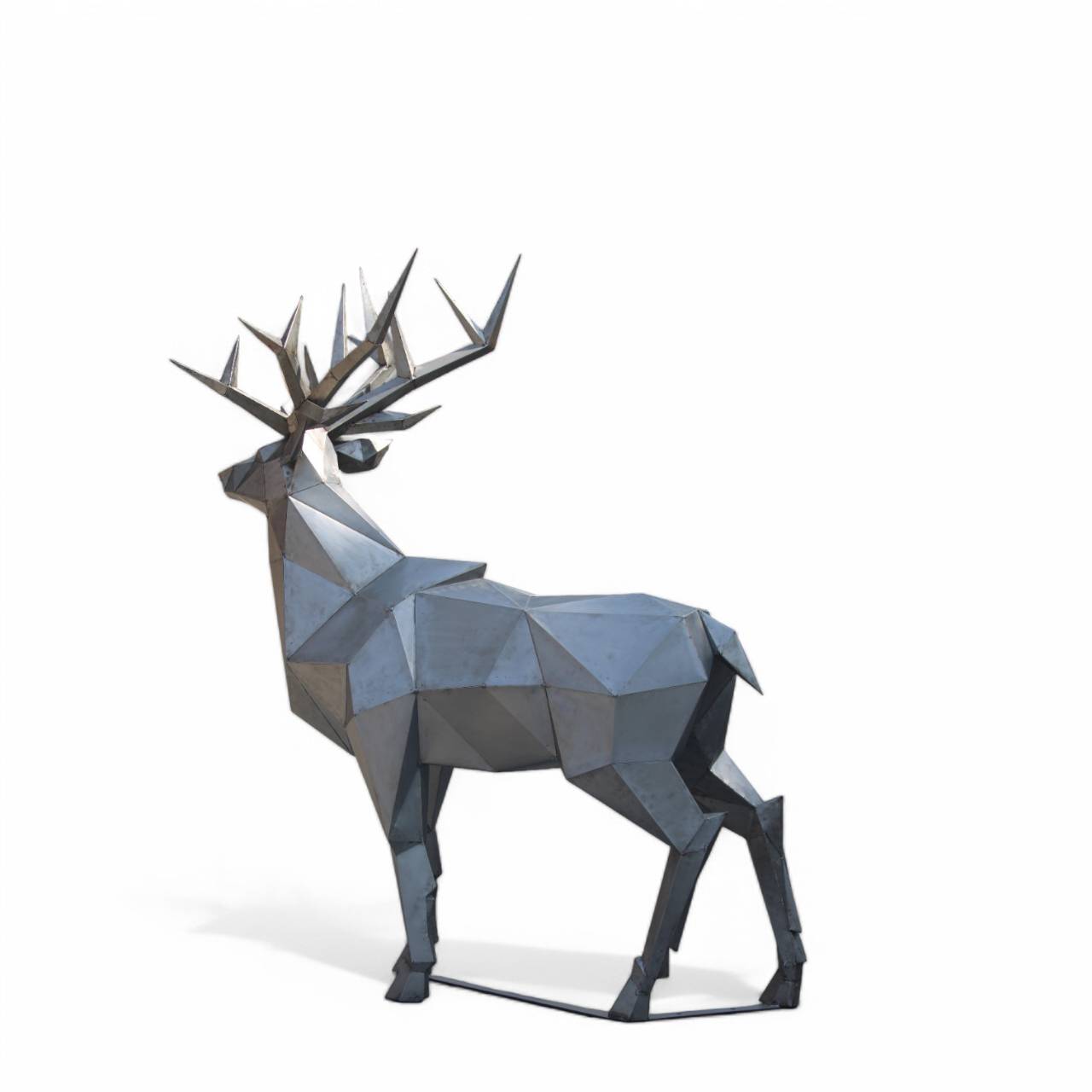 Crafted with precision, this iron deer sculpture is a true masterpiece that blends modern artistry with timeless grace. Its geometric design reflects contemporary sophistication, while its strong metallic build symbolizes endurance and resilience.