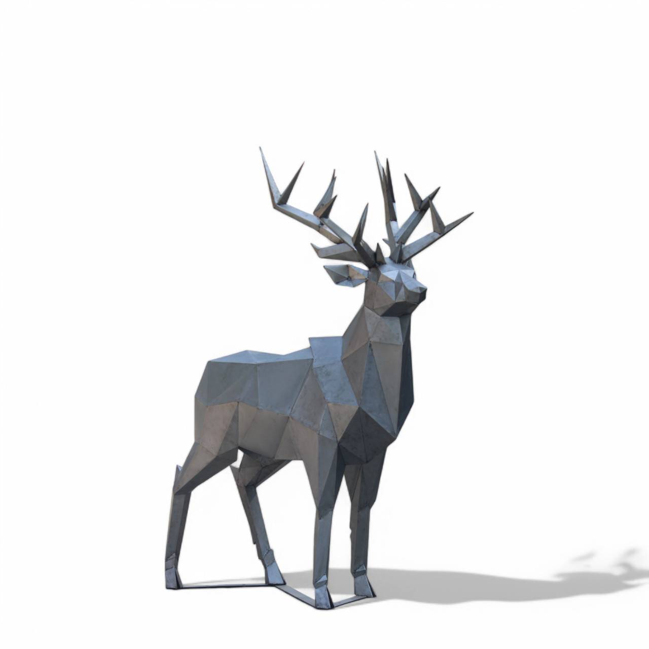 Crafted with precision, this iron deer sculpture is a true masterpiece that blends modern artistry with timeless grace. Its geometric design reflects contemporary sophistication, while its strong metallic build symbolizes endurance and resilience.