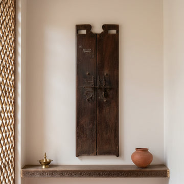 Unleash the untapped potential of our Iron Work Wooden Door Panel. 