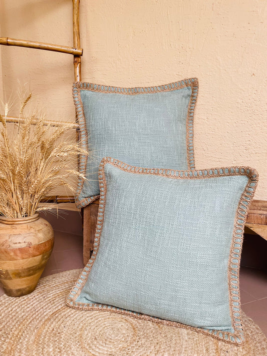 Jute Cotton Knitted Cushion Covers - TESU