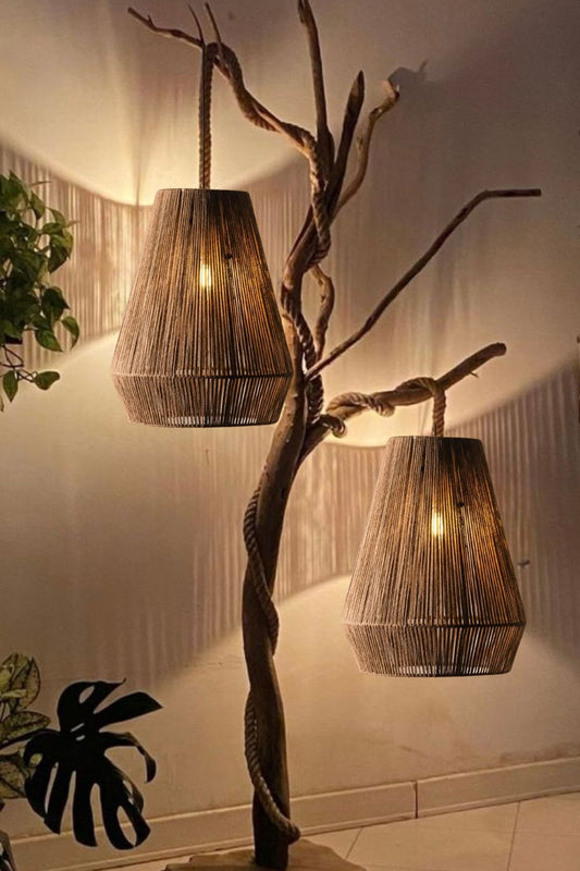 Jute Diamond Shaped Pendant Lampshade