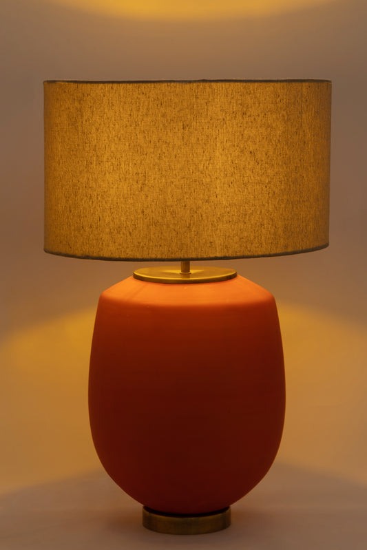 Linen Shade Glass Table Lampshade - TESU