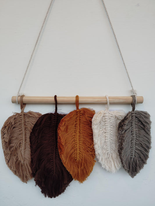 Macrame Leaf Wall Decor - Set of 5 - TESU