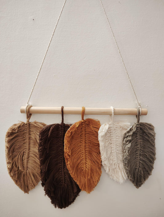 Macrame Leaf Wall Decor - Set of 5 - TESU
