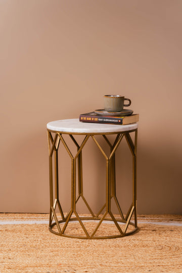 The Luxe Removable Marble Accent Table