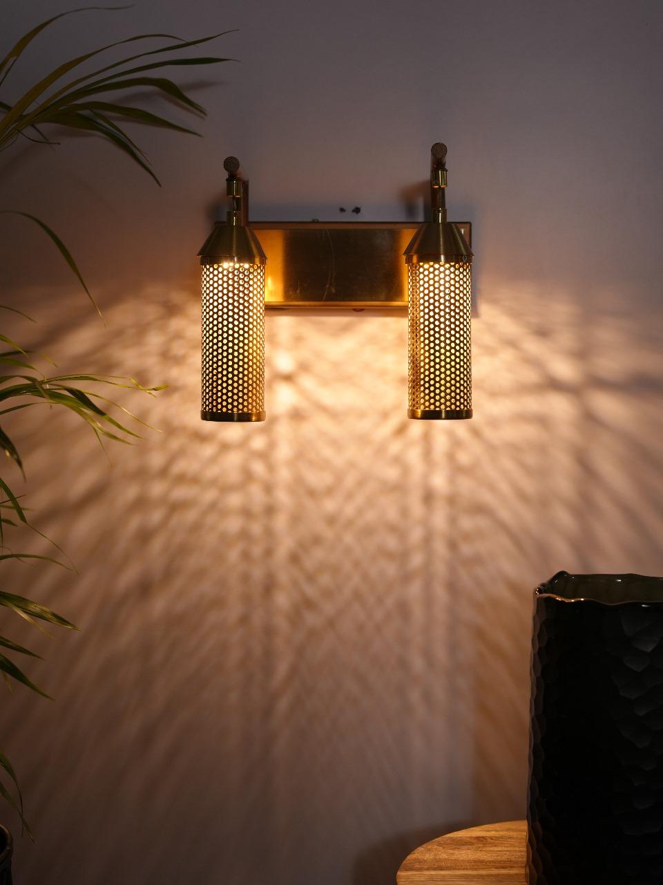 Metal Jali Twin Wall Light - TESU