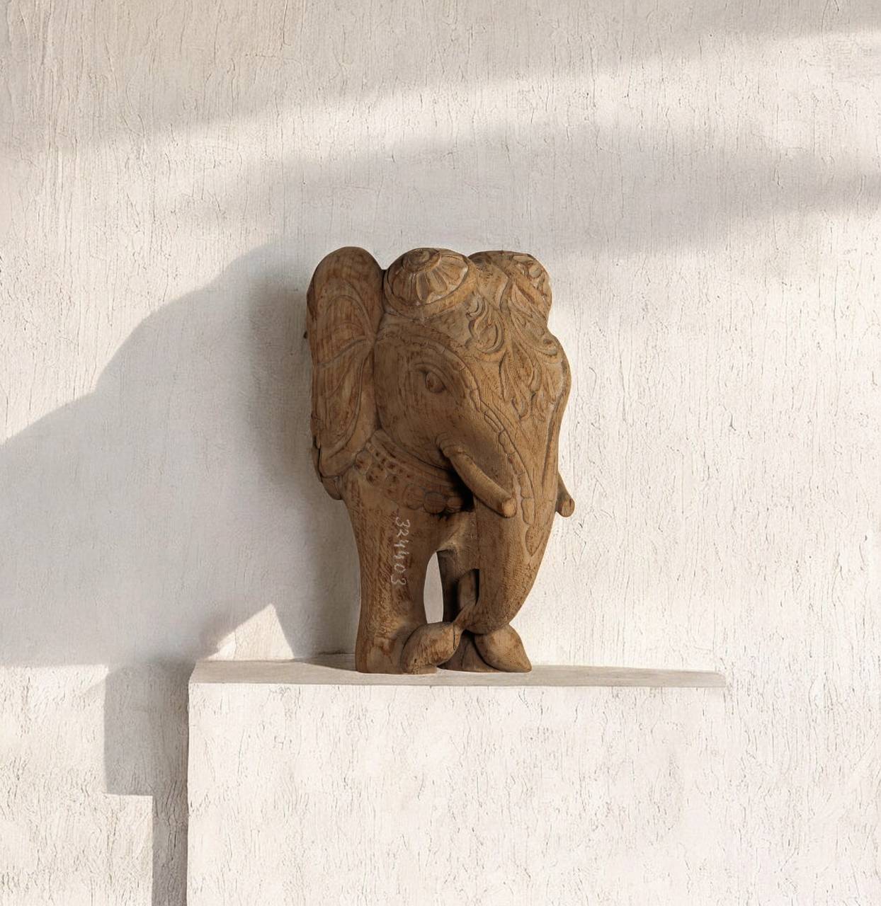 Discover the handcrafted wooden elephant sculpture, a symbol of wisdom, strength, and cultural artistry.