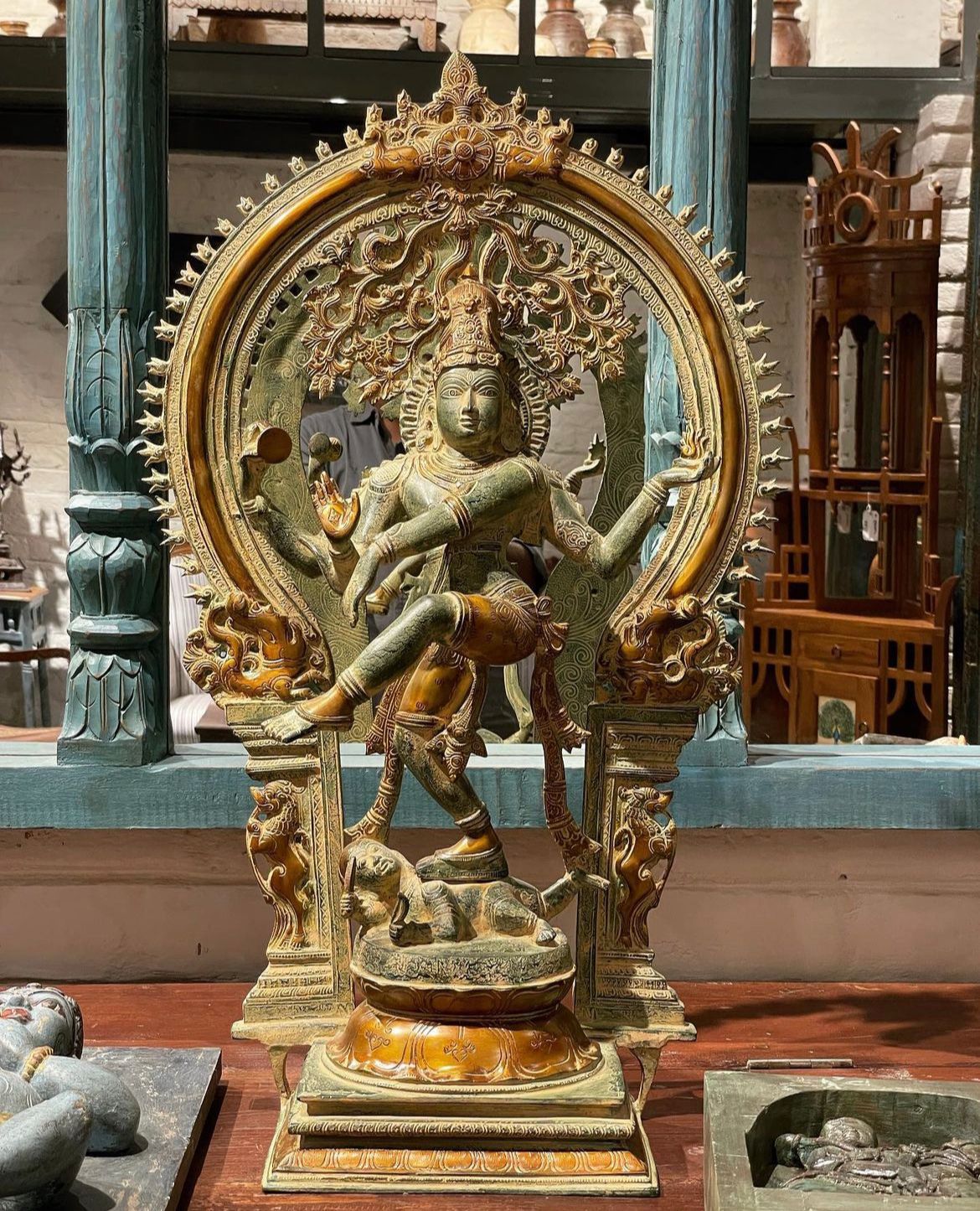 Brass Lord Shiva Dancing Statue - TESU