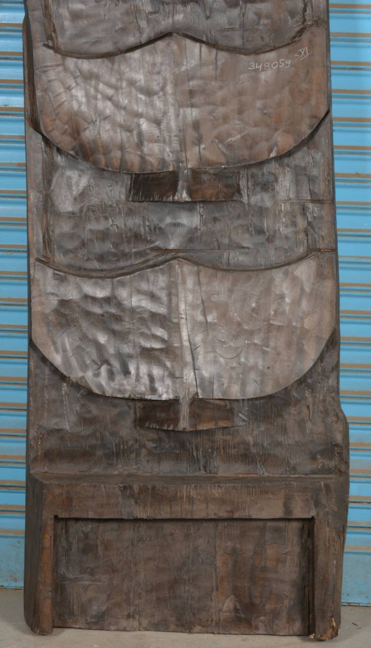 Vintage wooden panel with a blue background