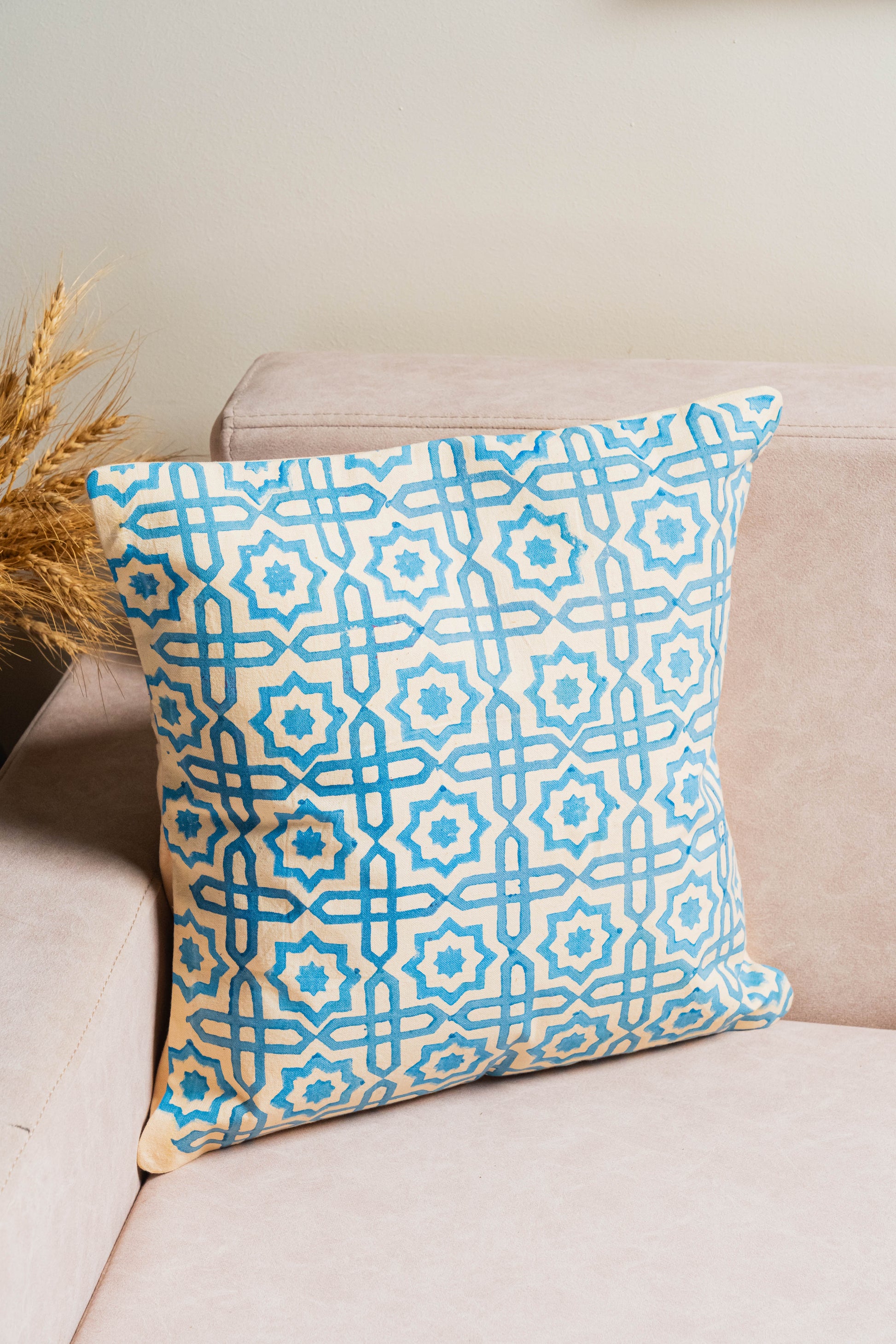 Handcrafted cotton cushion covers – floral, striped, geometric, and cow motif designs – perfect for modern and ethnic home decor.