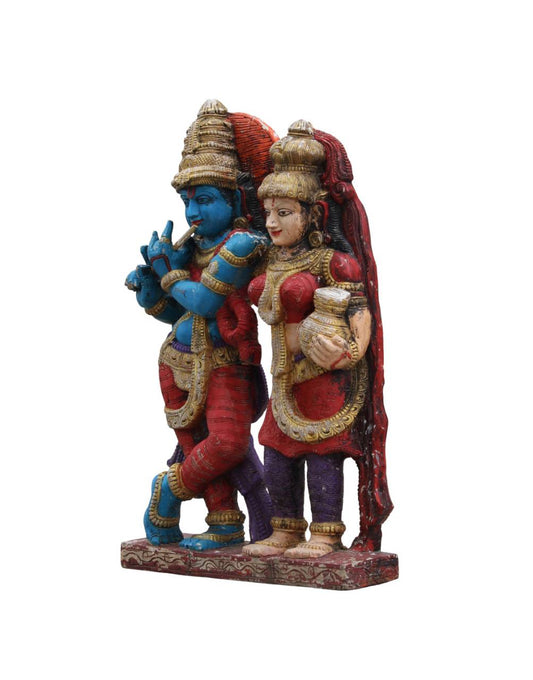 Carved from recycled wood, this eco-conscious creation gives new life to old materials — symbolizing rebirth, devotion, and sustainability.