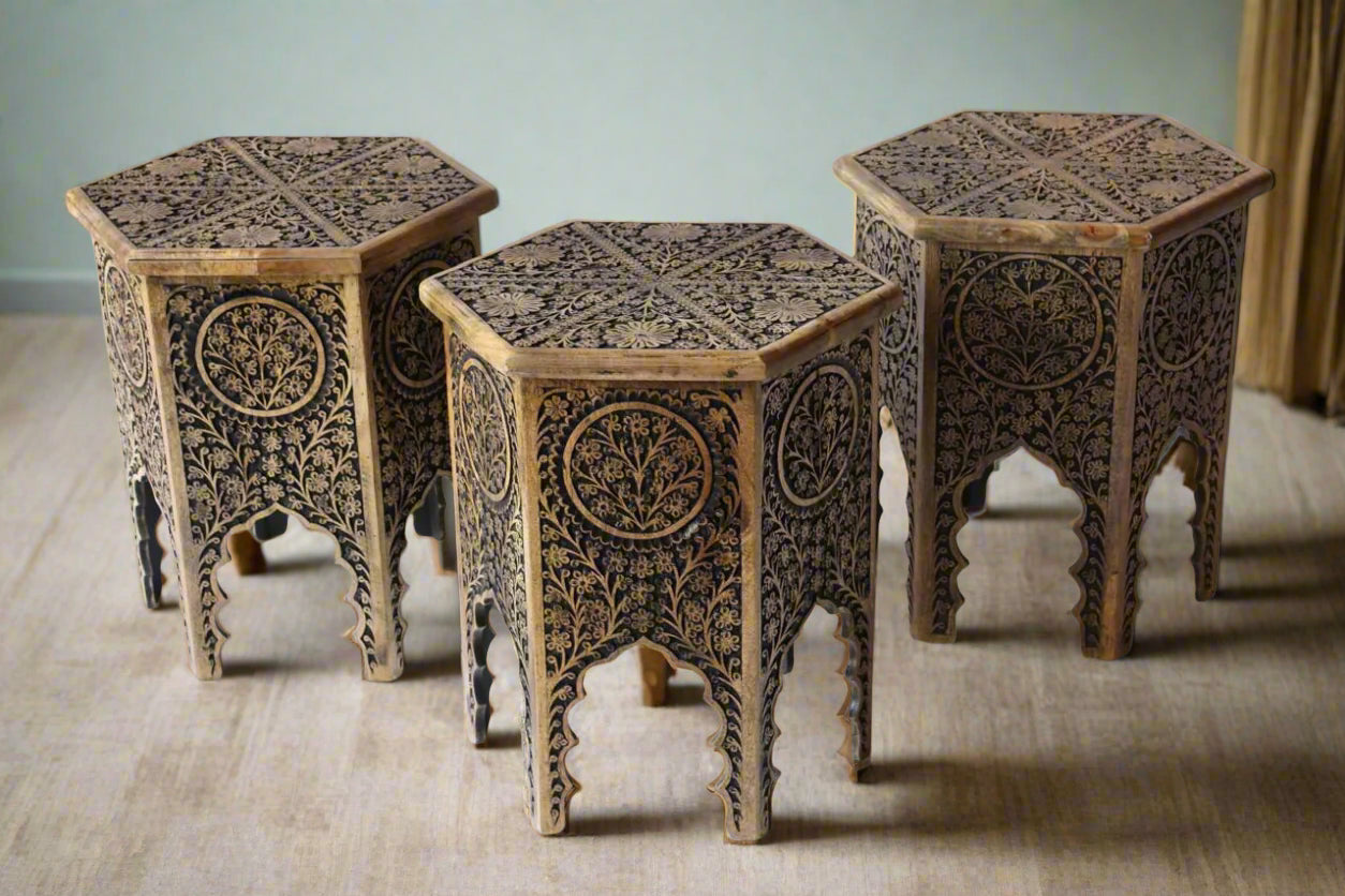 Embodying the essence of the wild, the Rainforest Relic Stool is a true work of art, handcrafted from premium jungle wood.
