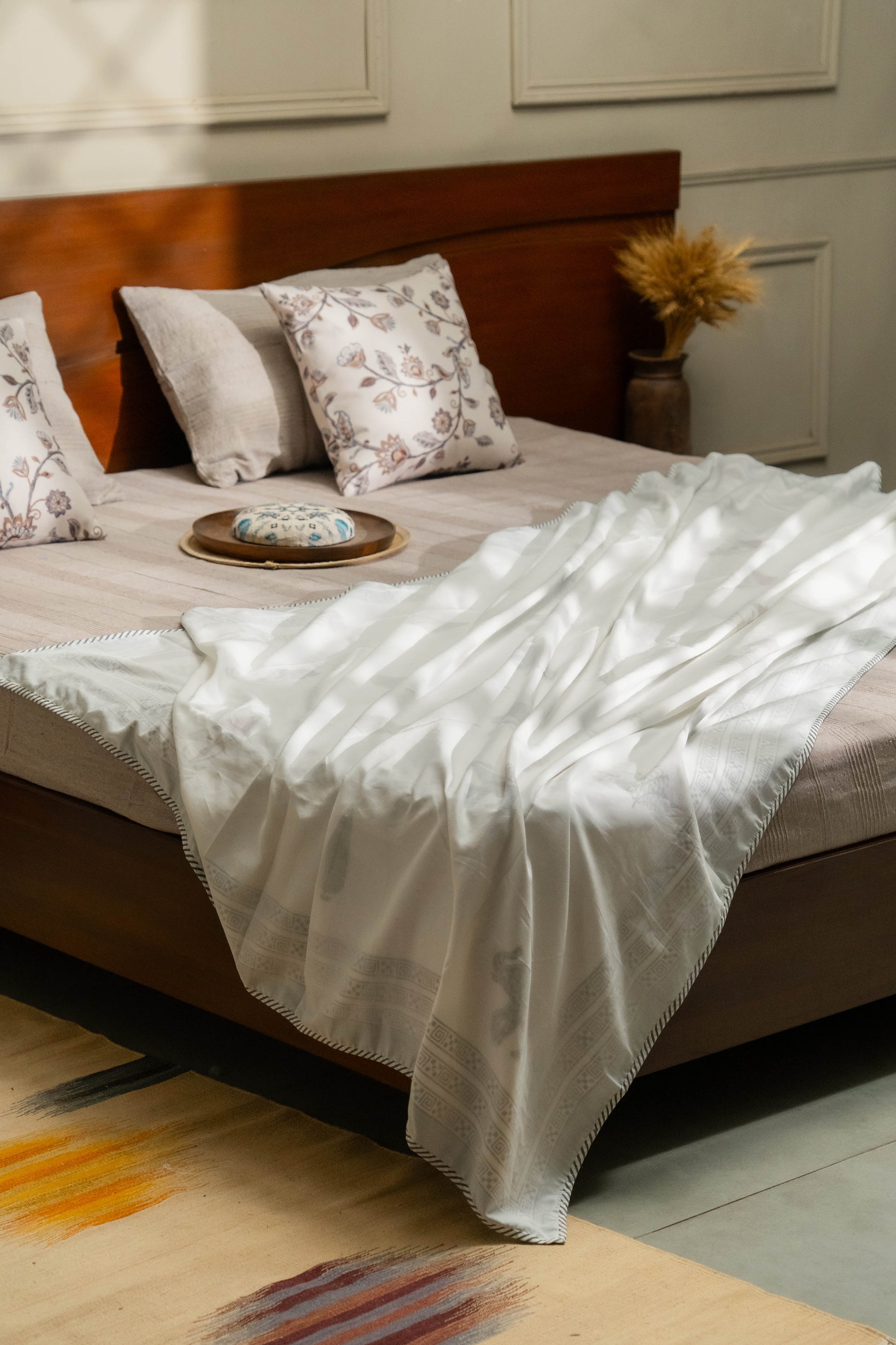  Minor variations in color and print are intrinsic to the process of creating hand block printed products and add to their charm.