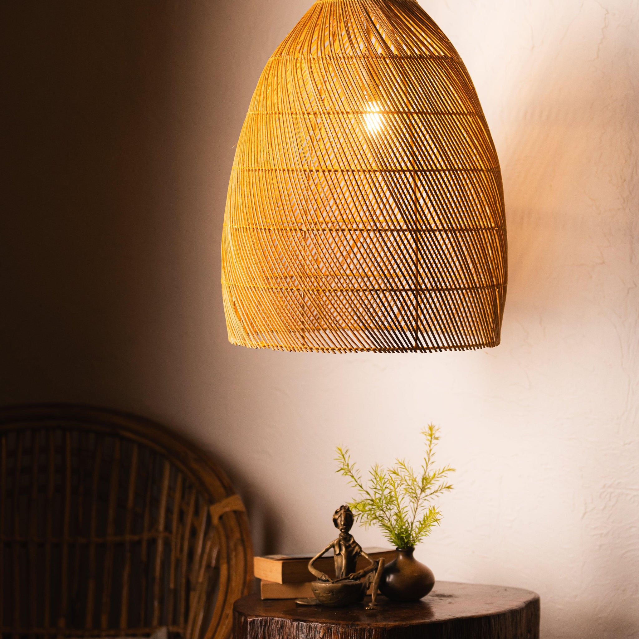 Rattan Pendant Drop Shaped Lampshade - TESU