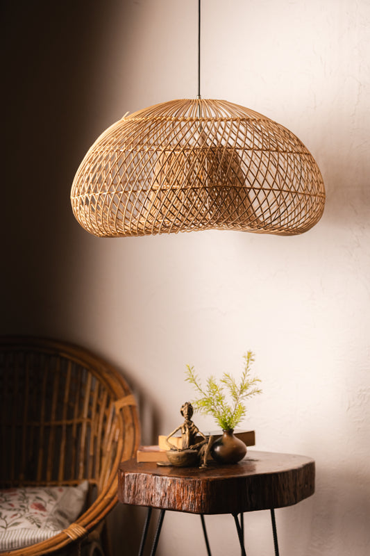 Rattan Pendant Wave Lampshade - TESU