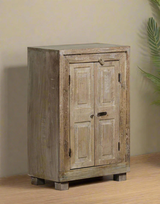 Elevate your interiors with the Reclaimed Charm Cabinet, a timeless blend of rustic soul and vintage craftsmanship.