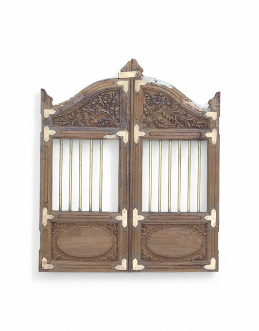 Regal Guard: Teak & Brass Dog Gate