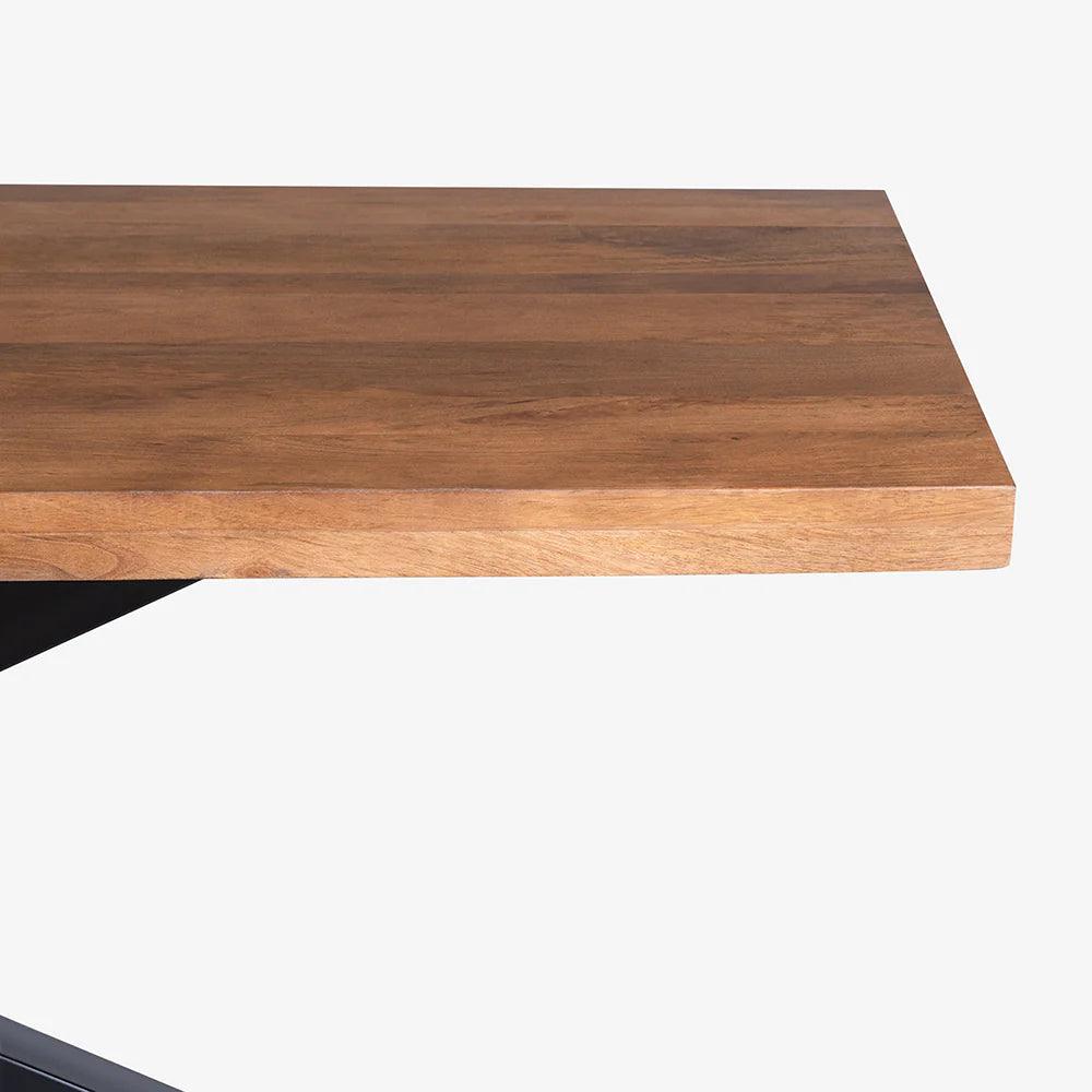 Rustic Iron Base Dining Table - TESU